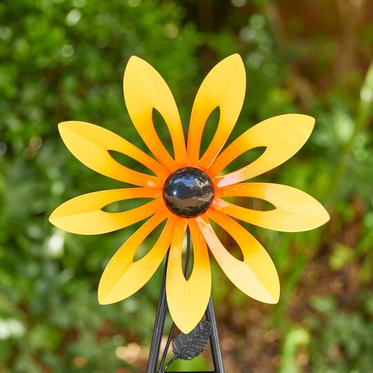 Glitzhome® 44" Metal Flower Wind Spinner Garden Stake